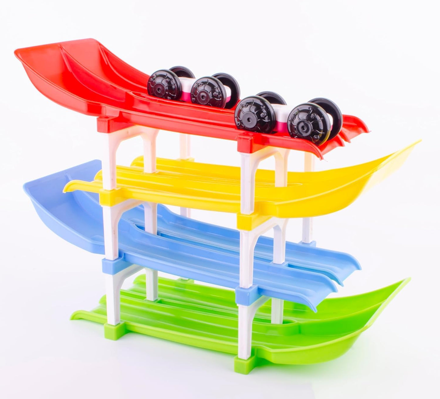 The New JoyMates 4 Ramp & 2 Cars Ramp Racer up The Excitement : Racer Ramp Car Toy for Boys and Girls.