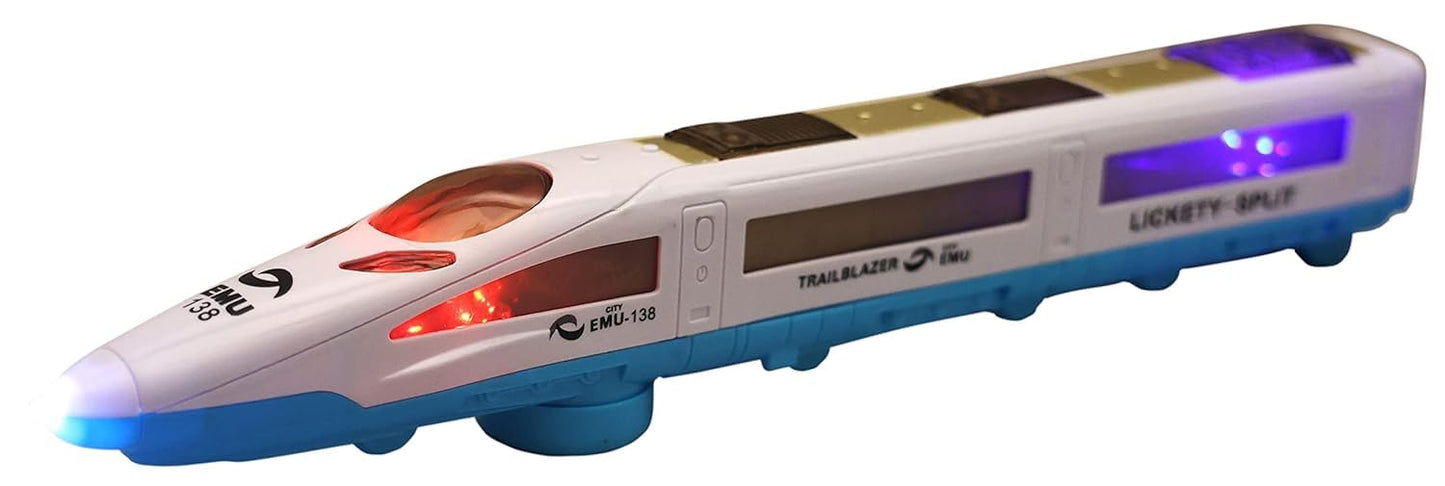 Joy Mates High Speed Bullet Trains for Kids with 3D Flashing Lights & Funny Musical Sounds