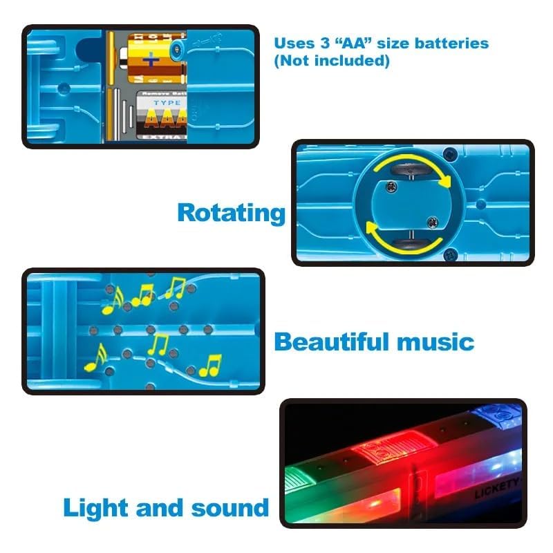 Joy Mates High Speed Bullet Trains for Kids with 3D Flashing Lights & Funny Musical Sounds