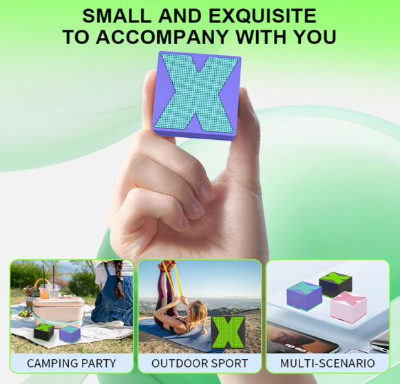 Joy Mates X1 Mini Bluetooth Speaker with Loud Portable Speaker & Rich Bass Perfect 360° Surround Sound (Multicolor)