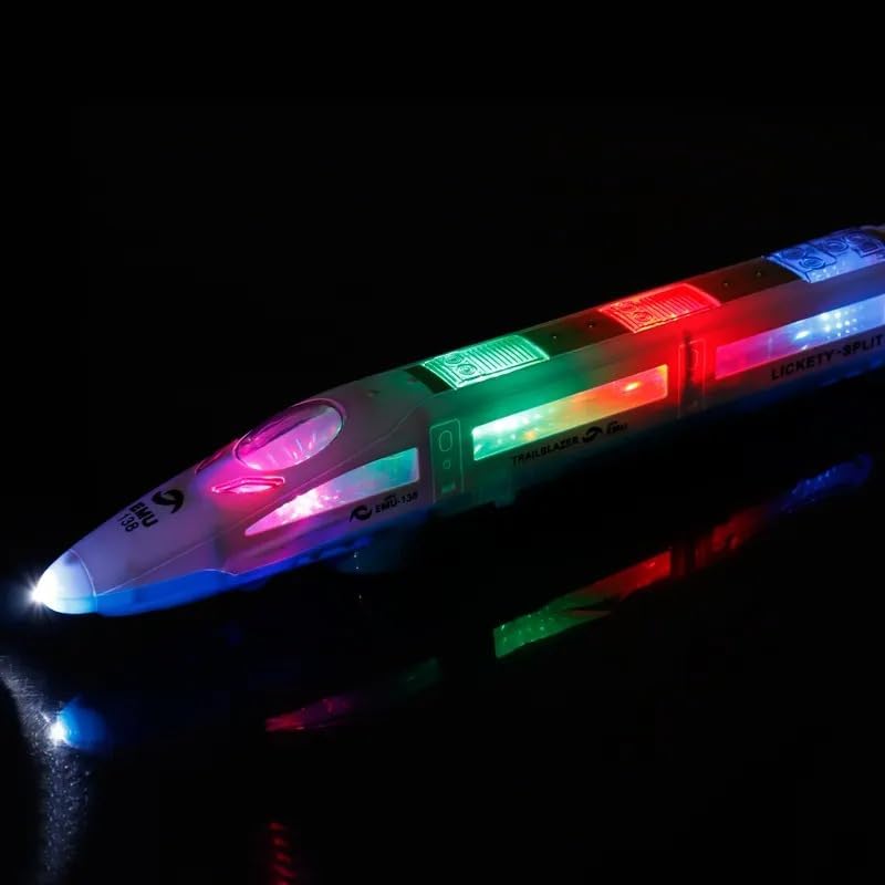Joy Mates High Speed Bullet Trains for Kids with 3D Flashing Lights & Funny Musical Sounds